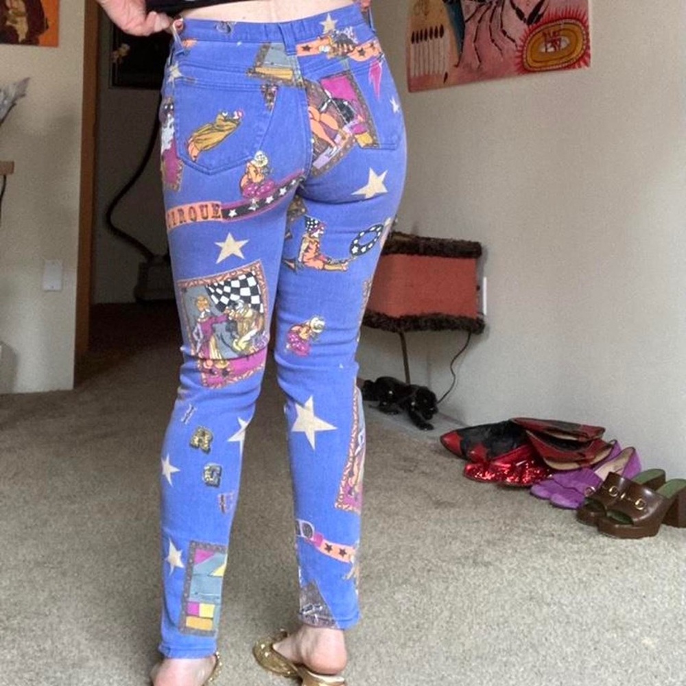 Vintage 90s Versace clown jeans